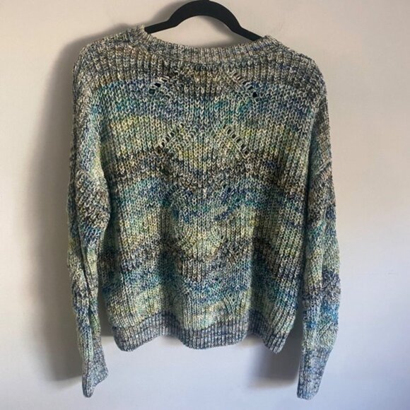 PERUVIAN CONNECTION Multicolor Knit Sweater Crew Neck Pullover Women M - Picture 5 of 6